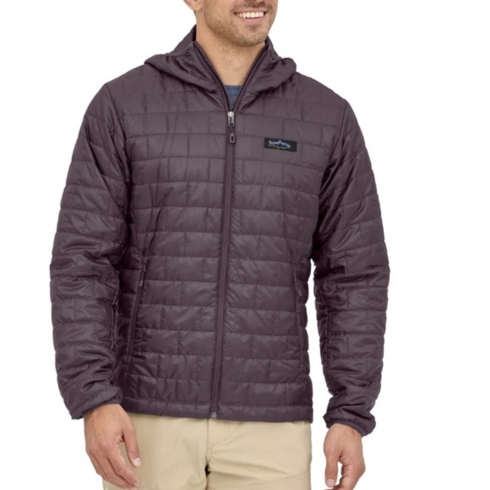 Patagonia Nano Puff Fitz Roy Trout Hoody Jacket Packable Puffer Men's XSmall NEW